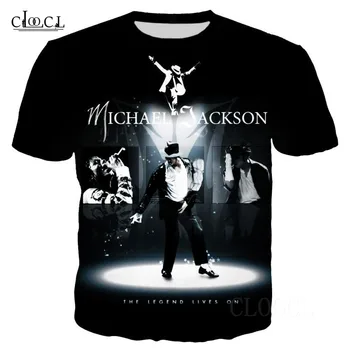 Tshirt 3D Drukāšanas Streetwear Drēbes Dziedātāja MJ Michael Jackson pelēkā vārna sporta Krekls, T Krekli Unisex Hipster Topi Hoddies Tee Krekls