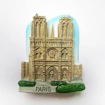 3D Ledusskapja Magnēts, Notre Dame Sveķu Pasaules Ceļojumu Ledusskapji Suvenīru Mājās Apdare Čīle Londonā, Parīzē, Francijā Ledusskapja Magnēts