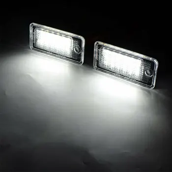 2GAB 18 LED 3528 SMD Kļūdu Bezmaksas Licences Plāksnes Gaismas Lukturis Audi A3 A4 A5 A6 A8 B6 B7 Q7 Automašīnu LED Signāla Lampa, Auto Piederumi