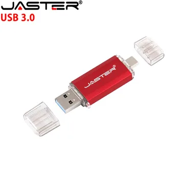 JASTER 3.0 USB flash drive C tipa interfeiss pen drive OTG 4GB 8GB 16GB 32GB 64GB, 128GB U diska modes dāvana bezmaksas piegāde