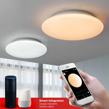 Mūsdienu LED Smart Griestu Gaismas WIFI/APP Balss Kontroles Alexa, Google, Tālvadības pults, Guļamistaba, Virtuve Mūzikas Griestu lampa 36W