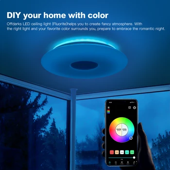 Mūsdienu LED Smart Griestu Gaismas WIFI/APP Balss Kontroles Alexa, Google, Tālvadības pults, Guļamistaba, Virtuve Mūzikas Griestu lampa 36W