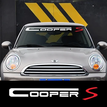 Mini Cooper R56 R57 R58 R50, R52, R53 R59 R60, R61 F60 F55 F56 F54 Auto Vinila Uzlīmes Priekšējā Vējstikla Decal Auto Piederumi