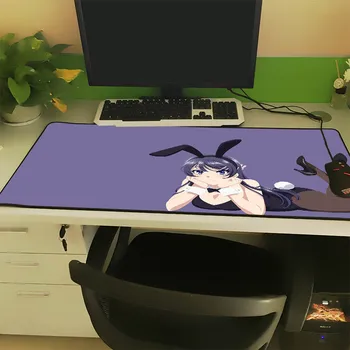 XGZ Anime Liela Izmēra Mouse Pad Black Bloķēšanas Malas Sexy Bunny Girl Klēpjdatoru, Galda Paklājiņš Gudrs Māsa Meitene Gumijas neslīdošu Universal