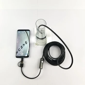 AN100 3in1 Ūdensizturīgs Endoskopu Kamera Android Borescope Kamera Endoscopio USB Type-C Endoskopu, 7mm mini kamera android