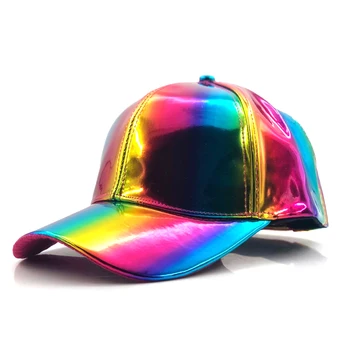 Luksusa Modes hip-hop cepuri Varavīksnes Krāsu Maiņa Cepuri Vāciņu 
