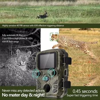 Mini300 Medību Kamera 12 mp izšķirtspēja HD1080P Ūdensizturīgs Savvaļas dzīvnieku Izpētes Kameras IS Savvaļas Skautu Nakts Redzamības Āra Medību Kamera
