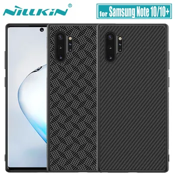 Samsung Galaxy Note 10 Plus Lietu Vāku Nillkin Oglekļa Sintētisko Šķiedru Grūti Pilnībā Aptvert Soma Case for Samsung Note10 Plus Shell