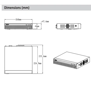 Dahua XVR 4K XVR5108HS-4KL-X H. 264 / H. 265 IVS Viedo Meklēšanu līdz 8MP Nodrošina HDCVI/AHD/TVI/CVBS/IP video ievades PSP Lite