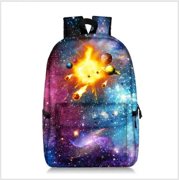 Jaunu Multicolor Galaxy Star Space Mugursoma Pusaugu Meitenēm, Zēniem Classic Unikāla Bērnu Bagpack Studentu Bērniem Mugursomas