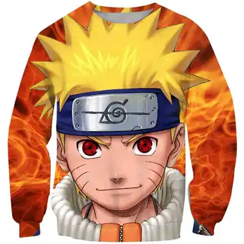 Karstā pārdot 3D Naruto bērnu Zēnu drēbes bērniem rudens Apaļu kakla sporta Krekls Bērniem meiteņu Drēbes ar garām piedurknēm džemperis Grafiskais topi