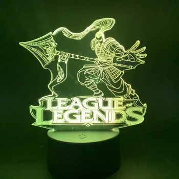 Led Nakts Gaismas Lampa League of Legends Guļamistaba Dekorēšana Zhao Xin Nightlight Bērniem Dāvanu LOL Novetly Spēle 3D Gaismas Lampas