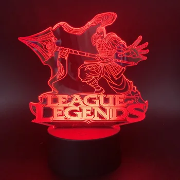 Led Nakts Gaismas Lampa League of Legends Guļamistaba Dekorēšana Zhao Xin Nightlight Bērniem Dāvanu LOL Novetly Spēle 3D Gaismas Lampas