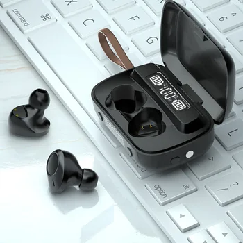Bluetooth 5.1 TWS Bluetooth Austiņas In-ear Bezvadu Austiņas HIFI Mini Earbuds Sporta Heasets ar 2000mah uzlādes salona