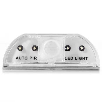 PIR Infrasarkano (IS) Bezvadu Auto Sensors, Kustību Detektors Keyhole 4 LED Gaismas indikators Akumulatora ministru kabineta skapja gaismas blubs