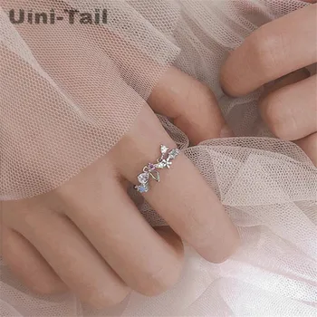 Uini-Tai karstā pārdošanas jauns 925 sterling silver dizaina vainags atvērt gredzenu romantiska modes salds dinamisku un izsmalcinātu rotaslietas meitene