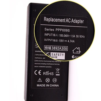 Klēpjdatora Lādētājs 19V 4.74 A 5.5*3.0 mm AC Klēpjdatoru Adapters klēpjdatoram samsung R428 R410 R65 R520 R522 R530 R580 R560 R518 R410 R429