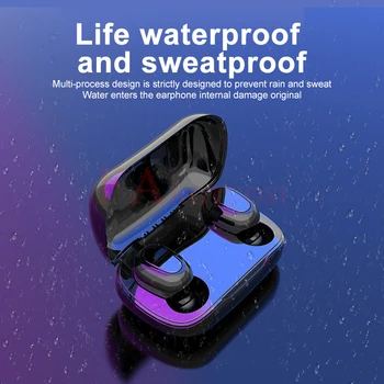FANGTUOSI Bezvadu bluetooth austiņas TWS binaural stereo mūzikas austiņas ūdensizturīgs austiņas ar mikrofonu ISO Android