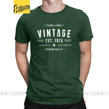 Vīrieši Vintage Retro Dzimšanas Dienu T-Kreklu, Jubileja, Dzimšanas T Krekli Limited Edition 1976 Vintage Īsām Piedurknēm T-Veida Topi Tīras Kokvilnas