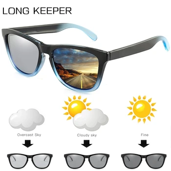LongKeeper Classic Polarizētās Photochromic Saulesbrilles, Vīriešu un Sieviešu Braukšanas Aizsargbrilles Hameleons Laukumā Brilles UV400 Lentes Sol Hombre