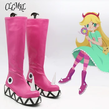 Anime Zvaigzne vs Kurpes Ļaunuma Spēkiem Sievietēm Cosplay Kostīmi, Zābaki Princese Zvaigžņu Tauriņš Boot