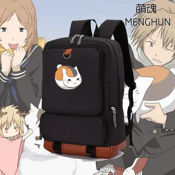 Natsume Yujinnchou neko sensei drukas augstas ietilpības anime fani neilona mugursomas jauki kaķis mugursoma skolas soma studentu nb198