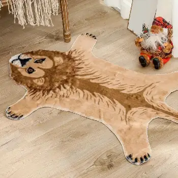 Imitācija Tiger Simulācijas Lauva Paklāju neslīdoša Zamšādas Dzīvnieku Drukas Paklāji Bērnu Istabas Mājas Apdare Pet Mat