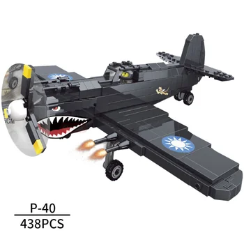 Pasaules kara Tīģeris Peld cīnītājs celtniecības bloku gaisa spēku skaitļi P40 spitfire ar196 F4U bf109 pt17 p510 p47 modeļa rotaļlietu kolekcija