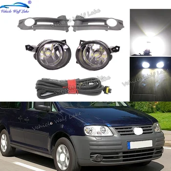 VW Caddy 2004 2005 2006 2007 2008 2009 2010 Cay-stils Priekšējie Miglas Lukturi Gaismas Ar LED Spuldzēm + Resti + Vadu