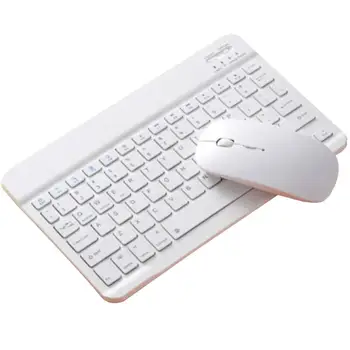 Mini Bezvadu Klaviatūra Bezvadu Tastatūra Ipad Planšetdatoru Gumijas Keycaps Uzlādējamā Tastatūra, Pele Android, Ios, Windows