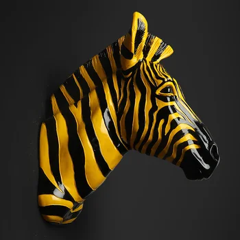 Mājas Dekorēšana Aksesuāri, Mēbeļu Dzīvnieku Vietas, Zirgu Kulons Sienas Virs Sienas Rotājumi Zebra vadītājs statuja skulptūra