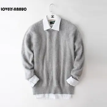 JAUKI-JINNUO 2020 Jaunu nekustamā ūdeļu kašmira džemperis vīriešiem tīra ūdeļu kašmira džemperi, puloveri bezmaksas piegāde Vairumtirdzniecības cenu S275
