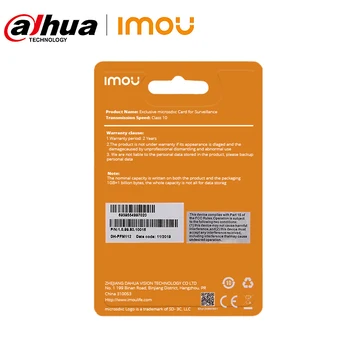 Dahua Imou Atmiņas Karte 64GB Oriģinālā High Speed Class 10 Micro SD Kartes Portatīvie Zibspuldze TF Karte Novērošanas Kamera