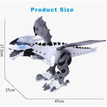 Lielu Izsmidzināšanas Mehāniskās Dinozauri Ar Spārnu Karikatūra Elektronisko Pastaigas Dzīvnieku Modelis Dinosaurio juguete Robots Pterosaurs Bērniem Rotaļlietas