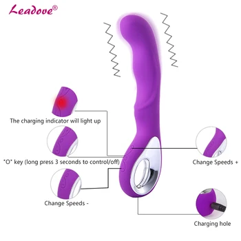 10 Ātrumiem, USB Uzlādējams G-Spot Vibrators Massager Erotiska Sieviešu Masturbācija Vibrējošais Seksa Produkti Seksa Rotaļlietas Sievietēm ZD0184