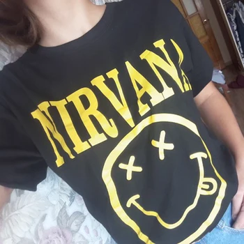 Nirvana T Krekls, Vīriešu, Sieviešu, Vasaras Kvalitāti CottonTops Tees Nirvana Print T-krekls Vīriešiem Zaudēt O Apkakli, Īsām Piedurknēm Modes Tshirts