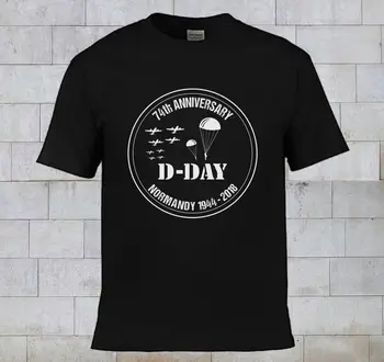 2018 Karstā pārdošanas kokvilnas Modes Jaunu Kreklu D-Day Normandijā, Episkā Paramotor Izmēģinājuma Vīriešu Apģērbs, T Krekls, t-veida Krekls