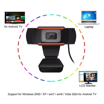 Kamera, 1080P, 720P HD Web Kameras Web Cam Spēlētājs USB Mikrofonu, Auto Fokuss Video Spēļu Webcan Par PC, Laptop, Notebook, Datoru