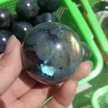 4.2 cm zilā gaisma labradorīts kvarca kristāla bumbu Dabas labradorīts kristāla bumbu dziedināšanas kā dāvanu