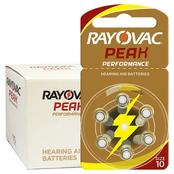 30 GAB. Rayovac PEAK High Performance Dzirdes aparātu Baterijas. Cinka Gaisa A10 10.A ZA10 E10 P10 PR70 Pogas Bateriju Dzirdes aparāti