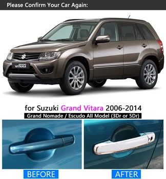 Par Suzuki Grand Vitara 2006. Gads - Chrome Roktura Vāciņš Melns, Komplekts Grand Nomade Eskudo 2007 2009 2010 2012 Piederumi Car Styling