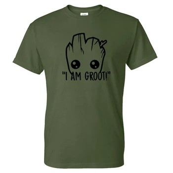 Vasaras Modes Iespiests T-krekls, es esmu Groot Vīrietis sieviete gadījuma iela valkā Galaxy Aizbildnis filmas T-krekls hip hop krekls top