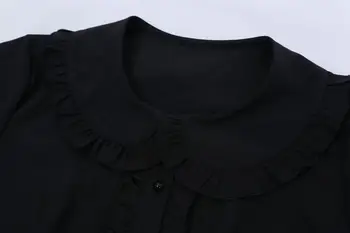 Rudens ziemas japāņu sweet lolita krekls vintage peter pan apkakli laternu piedurknēm viktorijas krekls kawaii meitene gothic lolita augšu