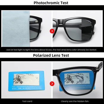MOLNIYA Mainīt Krāsu Pelēks Rāmis Photochromic Polarizētās Saulesbrilles, Vīriešu Laukumā Classic Hameleons Glaases Pārejas Objektīvu Brilles