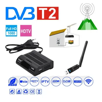 Pantesat HD99 BTN HEVC 265 DVB T2 Ciparu TV Uztvērējs H. 265 TV Receptoru Full HD DVBT2 Set-top Box Wifi Uztvērējs DVB-T Youtube