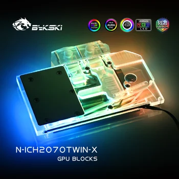 Bykski Ūdens Bloķēt izmantot Inno3D RTX 2060 Dvīņu X2 / Pilna apdrošināšana Vara Radiatoru Bloku/3PIN 5V A-RGB / 4PIN 12V RGB