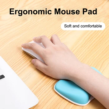 Gaming Mouse Pad Gel Silikona Rokas Balsts Atbalsta Ergonomisks Biroja Veselīgas peles paliktnis Komfortu 3D Rokas Mat Datoru Tastatūras