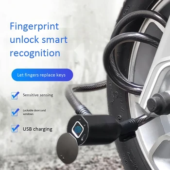 Velosipēdu Slēdzene Bluetooth pirkstu Nospiedumu Slēdzene pretnozagšanas Ūdensizturīgs Bloķēšanas pirkstu Nospiedumu+APP Kontrole par Velosipēdu, Motociklu Bloķēšana