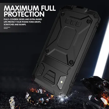 Triecienu Absorbciju Aizsardzības Gadījumā ar Statīva, iPhone 11 2019 Metāla, Alumīnija Putekļu necaurlaidīgs tālruņa Vāciņš iPhone X XS Max XR