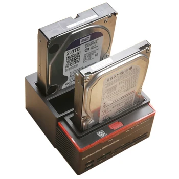 Adapteris dokstacija Par Cieto Disku Un TF Lasītāju Centrmezgls Saderīgu 2.5 Collas Un 3,5 Collu HDD Diski ar SATA Un IDE, USB 3.0